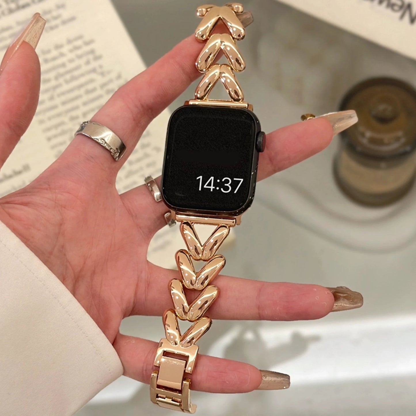 Classy Silver Apple Watch Band