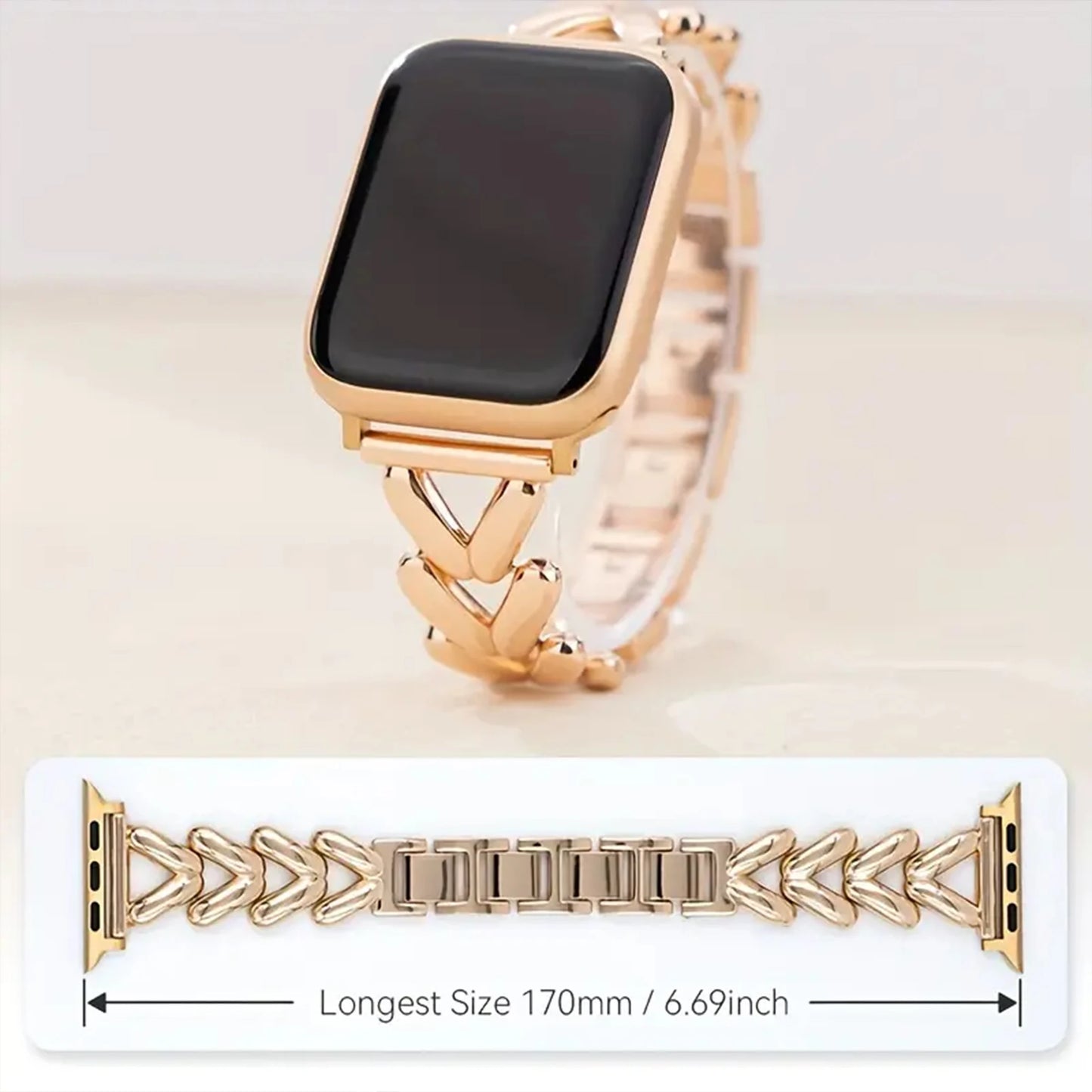 Classy Silver Apple Watch Band